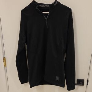 Nike Pro Hyperwarm Fitted Medium Black Pullover